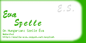 eva szelle business card
